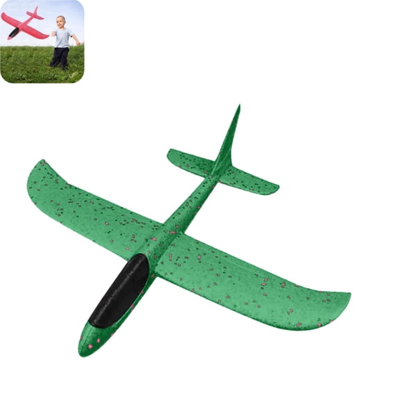 Hand Throwing Foam Airplane Toy, Lightweight EPP Foam Glider Plane, Outdoor Flying Toy for Kids green_010