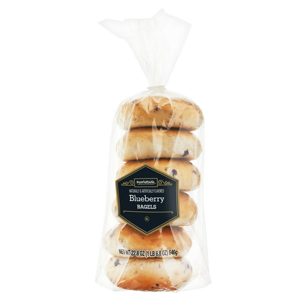 Marketside Blueberry Bagels, 22.8 oz, 6 Count