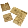 thumbnail image 1 of Totally Bamboo Michigan State Puzzle 4 Piece Bamboo Coaster Set with Case, 1 of 4