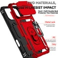 thumbnail image 6 of Dteck Case for iPhone 17 Pro Max ,Shockproof TPU+PC with Slide Camera Cover Built-in 360° Rotate Ring Kickstand Magnetic Shockproof Back Cover,Red, 6 of 9