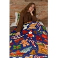 thumbnail image 4 of Santa Christmas Tree Blue Blanket Merry Christmas New Year Lightweight Throw Blanket for Kids Girls Boys Soft Cozy Fleece Winter Blanket for Bed Couch\u2014Medium 60"x50" (Twin) Teen, 4 of 5