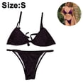 thumbnail image 2 of Thong Bikini Two Pieces Bathing Suit for Women Triangle Top Brazilian Bottom Body, 2 of 5
