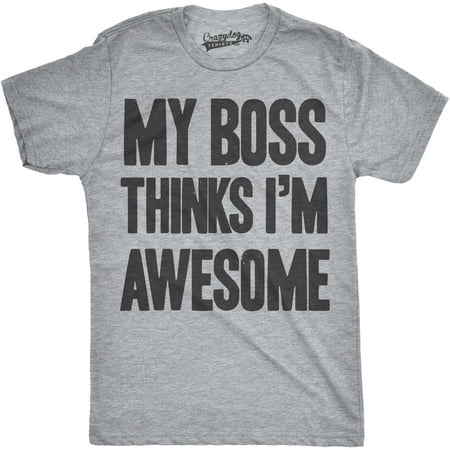 Im Irish Dog T-shirt - Crazy Dog T-shirts Mens My Boss Thinks Im Awesome Funny Employee Job T shirt