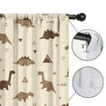thumbnail image 4 of Blackout Kids Curtains,Beige Origami Dinosaurs Pattern Childrens Insulated Curtains Set Of 2,Bedroom Essentials,Toddler Room Decor 42"x84", 4 of 5