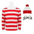 thumbnail image 1 of ¿Dónde está Wally? Disfraz de Wally Disfraz de cosplay Disfraz de juego de Navidad, 1 of 6