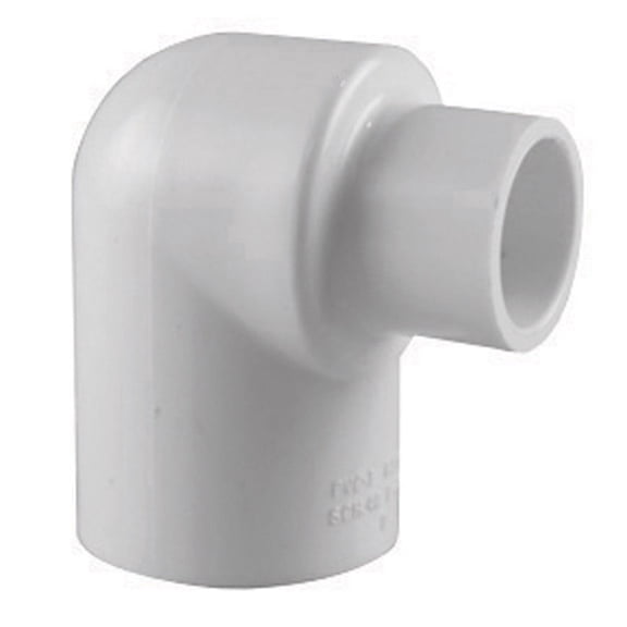 Charlotte Pipe PVC 02300 5600 Elbow Schedule 40 1-1/2" Slip X 1" D Slip PVC