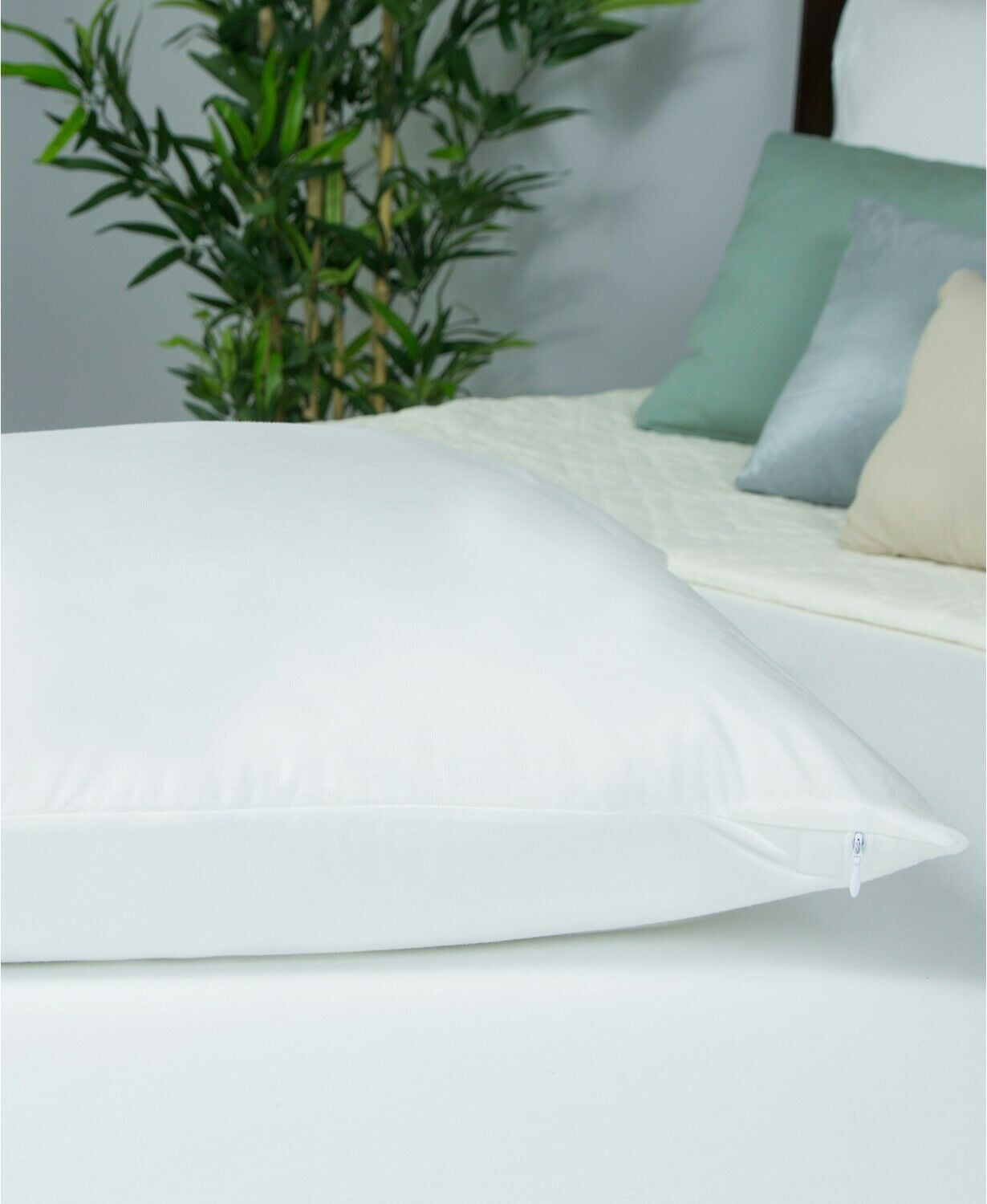 Zippered ISO-PEDIC 100% Cotton Allergen Barrier Pillow Protector Queen Size 