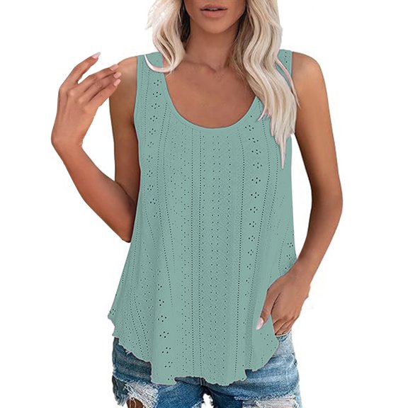 Tank Tops For Women Solid Color Fashionable Casual Round Neck Sleeveless Camisole Top Camisole Tops For Women