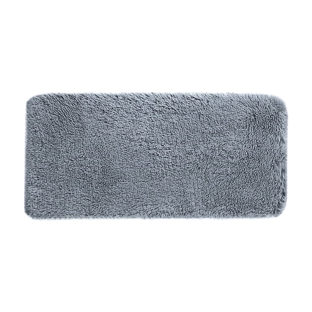 yulier Fluffy Bathroom Rug, Absorbent Non-Slip Bath Mat, Rectangle Shaggy Area Rug for Bedroom Living Room, Solid Color Bedside Rug Ultra Soft Plush Indoor Carpet, 15.75"x31.5", Dark Gray