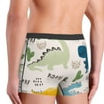 thumbnail image 3 of Goofa Childish Dinosaur Printed Men's Boxer Briefs Underwear, Moisture-Wicking Underwear, Trunk,Soft and Breathable Cotton Underwear-Small, 3 of 9