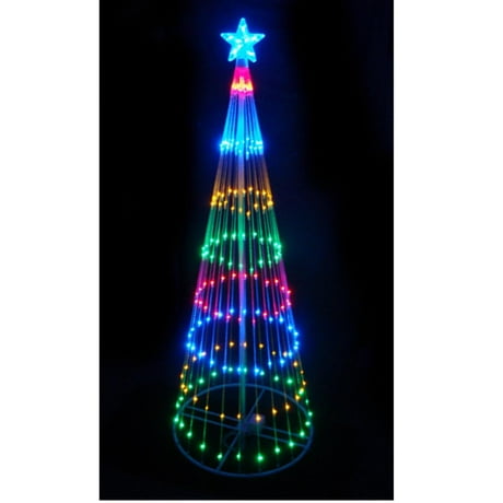 6 multi color led light show cone christmas tree lighted 6 multi color led light show cone christmas tree lighted