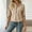Khaki, variant on Jackets for Women Stand Collar Full Zip Cargo Jacket with Drawstring Hem Casual Solid Color Comfy Jacket with Chest Flap Pockets for Fall Daily Wear