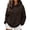 Coffee, variant on AWZXDE Hoodie For Women Leopard Print Long Sleeve Pullover Hoodie With Front Kangaroo Pocket Loose Casual Daily Sweatshirt Top