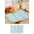 thumbnail image 6 of Ocean Placemats Set of 6 Shell Coral Starfish Stripes Navy Turquoise Place Mat for Dining Table Washable Burlap Cotton Table Mats, 6 of 6