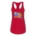 thumbnail image 2 of Wild Bobby, Colorful Neon Flag Hearts Love, Streetwear, Women Racerback Tank Top, Red, Medium, 2 of 3