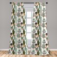 thumbnail image 5 of Ambesonne Cactus Curtains, Succulents Flower Pots, Pair of 28"x84", Multicolor, 5 of 5
