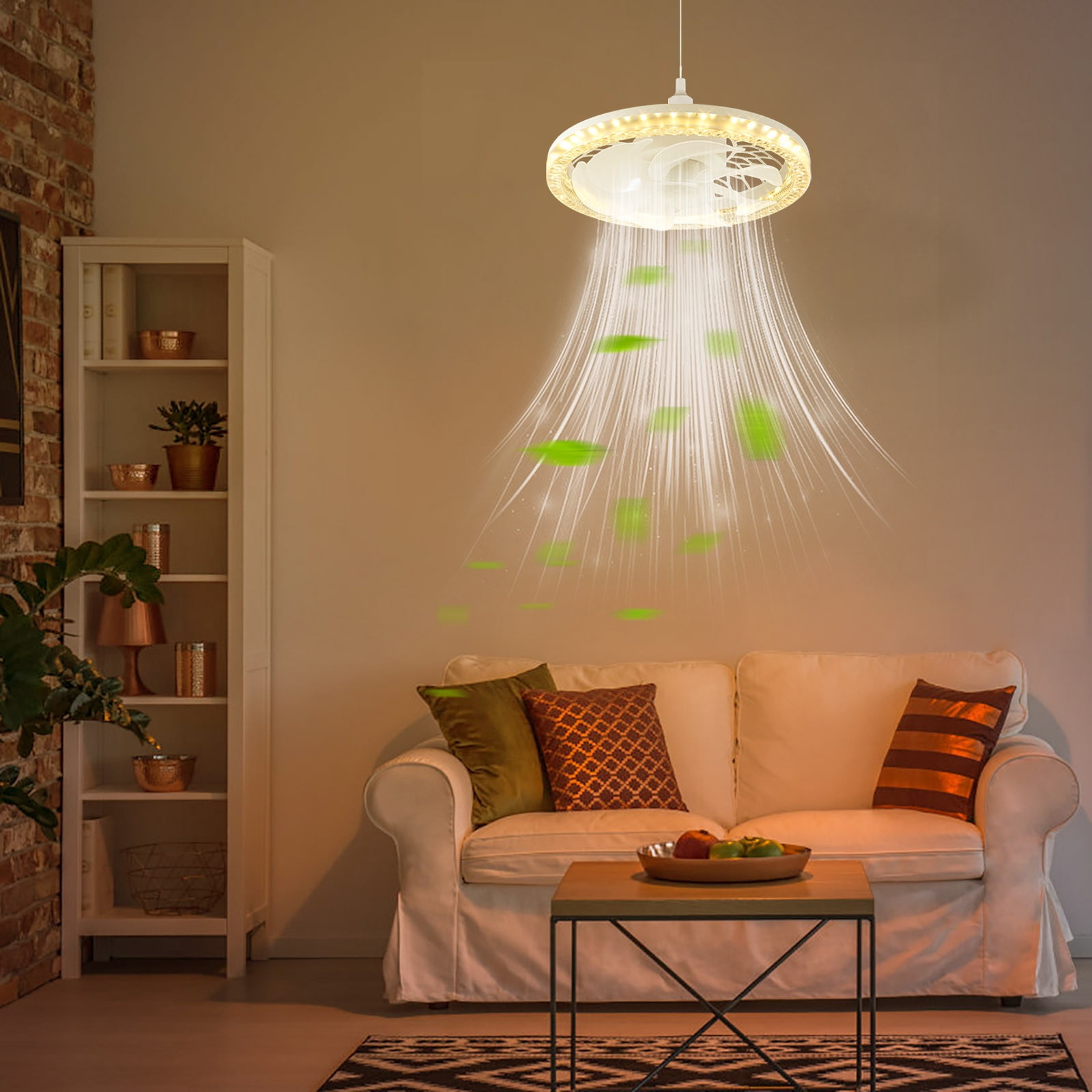 FYHALE Modern Ceiling Fans with Lights and Remote, Bedroom Living Room office, Flush Mount, 3-color Dimmable, 360 Shaking Head, 3 Speed Quiet Ceiling Fan