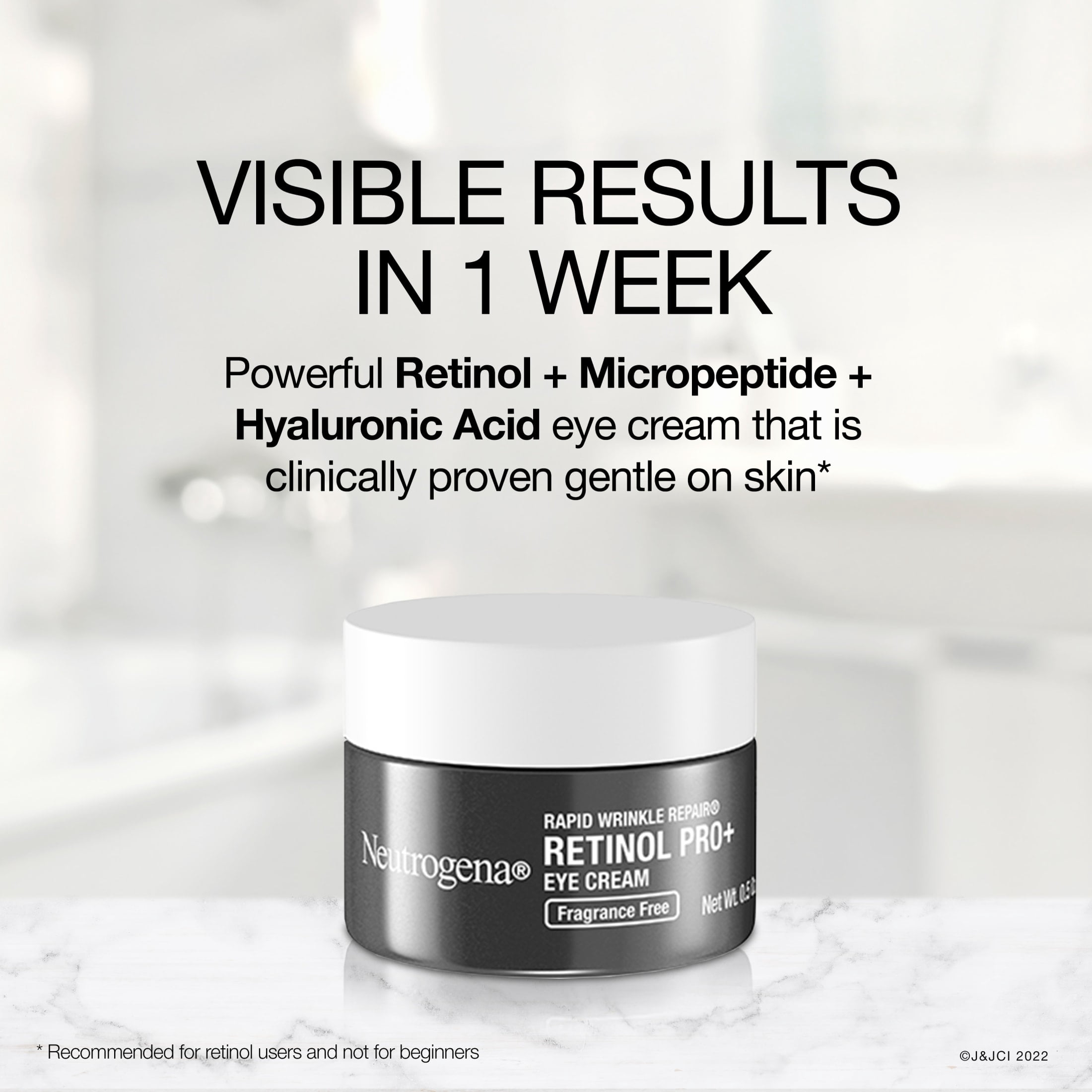 Neutrogena Rapid Wrinkle Repair Retinol Pro+ Eye Cream, 0.5 oz