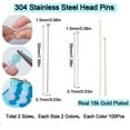 thumbnail image 3 of 1 Box 400Pcs Flat Head Pin 304 Stainless Steel Head Pins 35/50mm Jewelry Pins Gold Silver Flat Pins Straight Pins Head Pin Findings for Jewelry Making Accessories DIY Dangle Earrings, 3 of 9