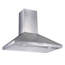 Vissani Hotte Murale Convertible en Pyramide de 30 Pouces 350CFM avec Réglage à 3 Vitesses en Acier Inoxydable