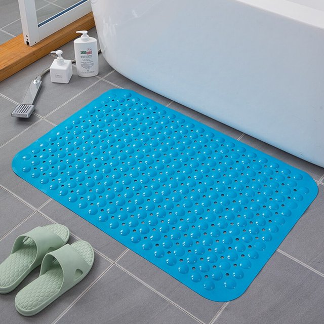 Alfombrilla antideslizante para baño Homaxy, alfombrilla para suelo de ducha de PVC suave, alfombrilla para bañera, masaje de pies con ventosa, almohadilla antideslizanteTipo cómodo1246CMx46CM Deng Xun unisex