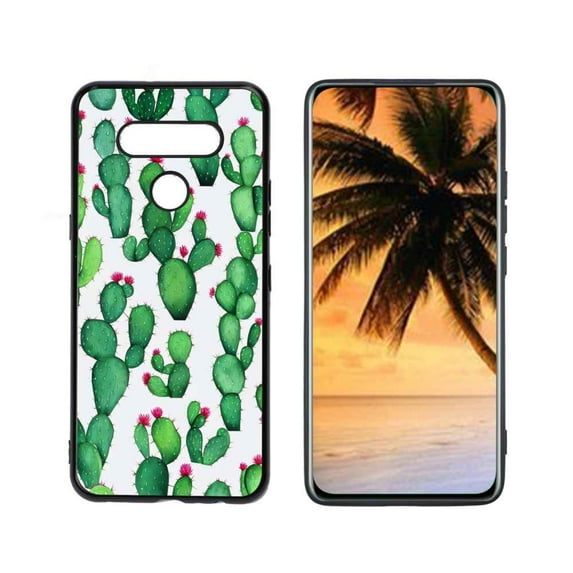 Cactus Phone Case, Degined for LG K51 Case Men Women, Flexible Silicone Shockproof Case for LG K51