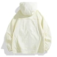 thumbnail image 3 of Xfvqtps Mens Light Jacket Sun Protection Hoodie Multiple Zippers Drawstring Long Sleeve Solid Color Fishing Hiking Athletic Running Lightweight Breathable Waterproof Summer Top Yellow, 3 of 8
