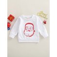 thumbnail image 2 of Bagilaanoe Toddler Baby Girl Boy Christmas Sweatshirt Long Sleeve Santa Print Pullover 6M 12M 2T 3T 4T Kids Fall Loose Tee Tops, 2 of 8