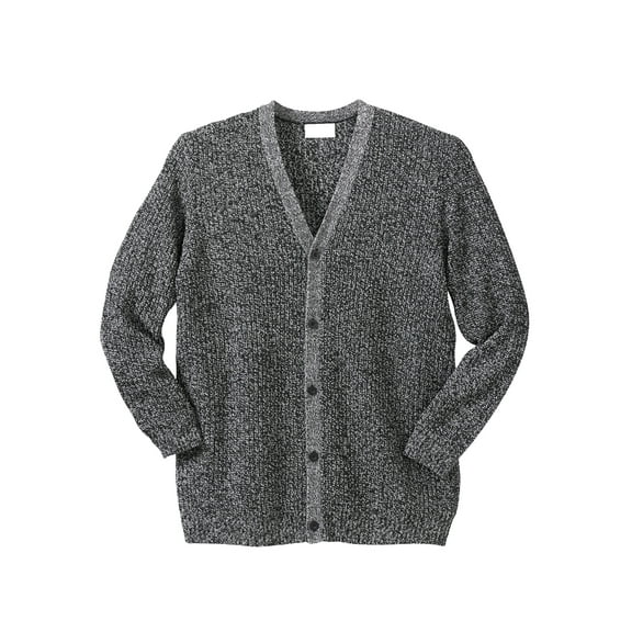 KingSize Men's Big & Tall Shaker Knit V-Neck Cardigan Sweater