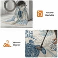 thumbnail image 5 of Navy Blue Grey Coastal Washable Area Rug 3'x5',Sea Turtle Nautical Coral Summer Beach Woven Cotton Tassels Kitchen Rugs,Non Slip Indoor Door Mat Throw Carpet for Entryway Living Room Laundry Room, 5 of 9
