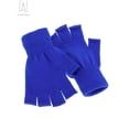 thumbnail image 3 of Gustave Unisex Half Finger Gloves Winter Warm Stretchy Knit Gloves for Women Men "Blue", 3 of 9