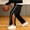 Black, variant on Mens Basketball Pant Side Snap Button Drawstring Waist Pants Athletic Casual Track Trousers with Pockets Black XL