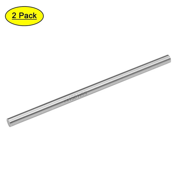 Uxcell 7mm x 150mm HSS Lathe Shaft Bar Stock Tool Round Steel Rod 2 Pack