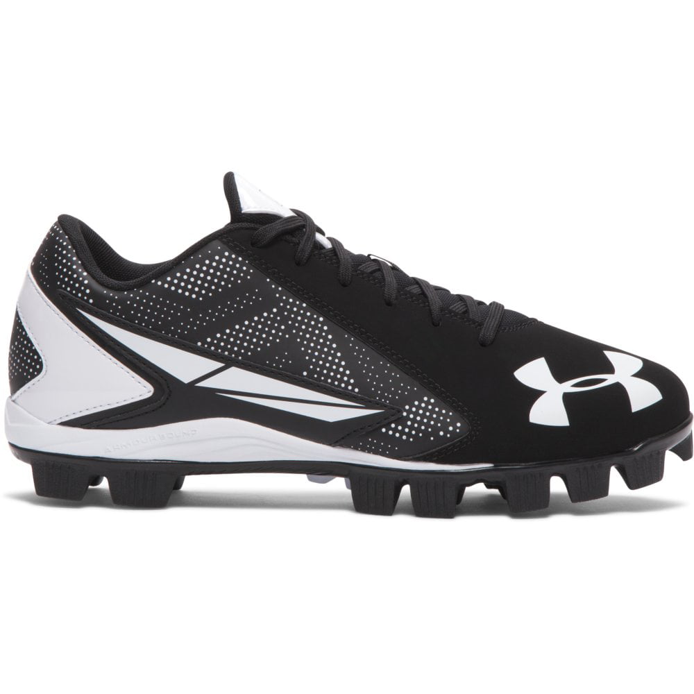New Men's Under Armour Leadoff Low RM Baseball Cleats Black/White Size 12 M 