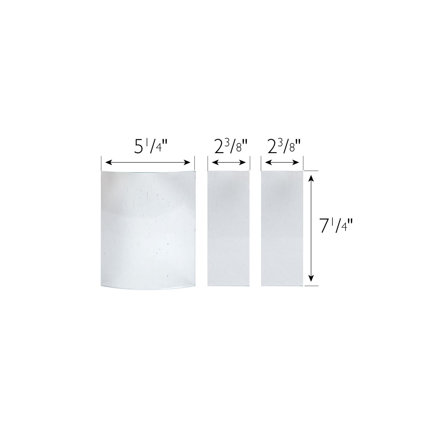 7.25-inch Clear Replacement Glass Panels, Fairview Collection, White – Design House, 923813