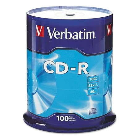 UPC: 0023942945543 | Verbatim CD-R Discs – 700MB/80min – 100 Pack Spindle