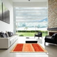 thumbnail image 6 of Ahgly Company Indoor Rectangle Contemporary Neon Red Abstract Area Rugs, 3' x 5', 6 of 6