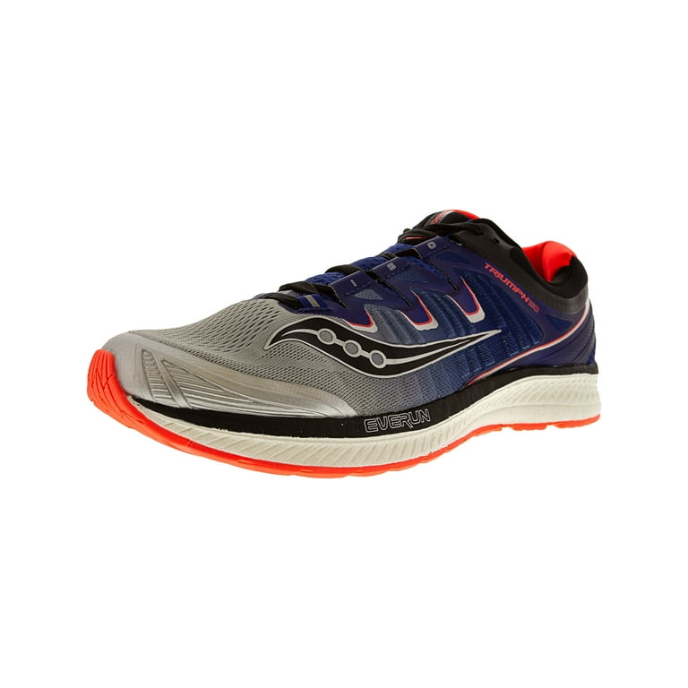 Saucony men's everun triumph iso 2025 4 running shoes - silver/blue