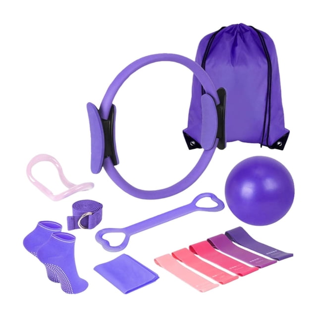 Lipstore Pilates Essentials Kit Accessories for Inner Thigh Exercise Training Workout Purple