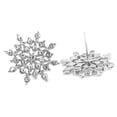 thumbnail image 3 of Soumake 1 Pair Women Fashion Elegant Snowflake Rhinestone Earrings Ear Studs Jewelry Gift For Daily Wear Fashion, 3 of 8