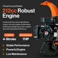 thumbnail image 4 of SuperHandy Mini Wood Chipper Shredder Mulcher Heavy Duty 7HP Compact Design 3" Inch Max Capacity, 4 of 7