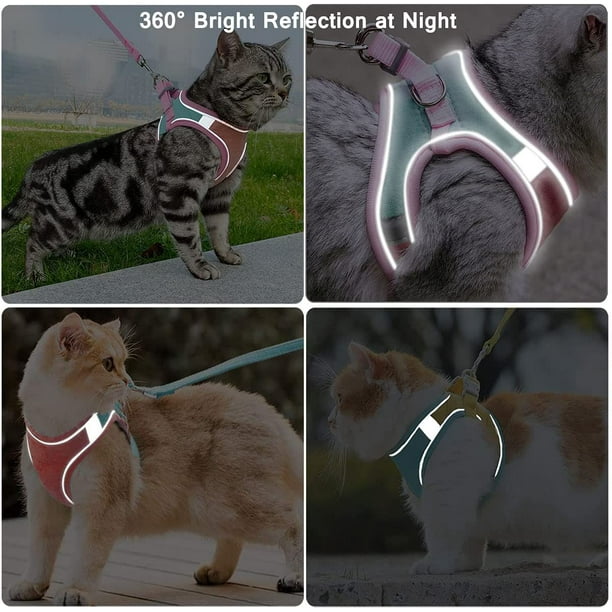 IGUOHAO Cat Harness Leash and Collar Set Escape Proof Kitten Vest