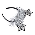thumbnail image 1 of Aro Para El Cabello En Forma De Estrella, Resistencia A La Fractura De Elasticidad Tocado De Estrella Del Festival Resistencia A La Deformación Para El Hogar ANGGREK Año de Plata, 1 of 8