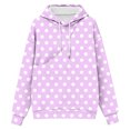thumbnail image 5 of Lcziwo Mens Hoodies with Pet Pocket Fall Winter Warm Kangaroo Pouch Pullover Polka Dot Print Casual Cozy Soft Sweatshirt Trendy Clothes Purple,XXL, 5 of 6