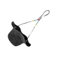thumbnail image 3 of Elegante sombrero de pesca de ala ancha con protección solar de secado rápido para mujer en color negro y detalle de cuentas de colores, 3 of 8