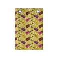 thumbnail image 1 of Guitar Hanging Pocket Organizer, Colorful Repeating Pattern with Musical Instrument and Notes, Printed Polyester Storage Bag with Pockets, 14" x 20", Mustard and Multicolor, 1 of 2