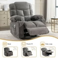 thumbnail image 3 of Massage Chairs Oversized Massage Swivel Recliner Chair with Lumbar Heating for Living Room Rocker Recliner with Cup Holders and USB Charge Port, for Adult,Power Recliners, 3 of 14