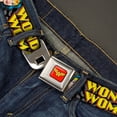 thumbnail image 2 of DC Comics Belt, Seatbelt Buckle Belt, Wonder Woman Face Close Up Leopard Black Gray, Youth 22 to 32 Inches, 2 of 9
