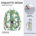 thumbnail image 5 of White Poodle Dog and Sunflowers Backpack for School,Cute School Bag,Schoolbag with Adjustable Shoulder Straps & Padded Back,15"x11.42"x5.5", 5 of 6