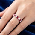 thumbnail image 6 of Pompeii 1 cttw Ruby & Diamond Wedding Eternity Stackable Ring 10k White Gold (G/H,I1-I2), 6 of 6
